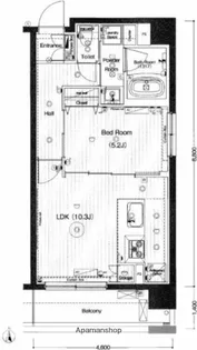 フュージョナル菊川【3階】の間取り