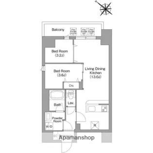コンフォリア・リヴ豊洲キャナル【3階】の間取り