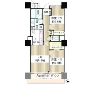 ムーンアイランドタワー【3階】の間取り