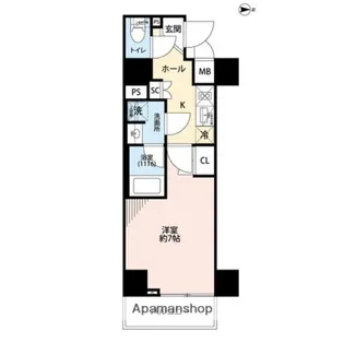 プレール・ドゥーク住吉Ⅳ【5階】の間取り