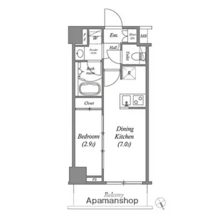 ARKMARK水天宮前Ⅱ【4階】の間取り