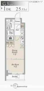 オーキッドレジデンス住吉【5階】の間取り