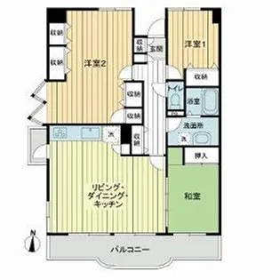 チェリーガーデン2号棟【4階】の間取り