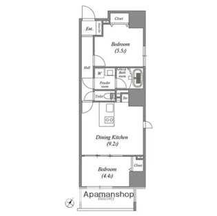 ルネサンスコート秋葉原【12階】の間取り