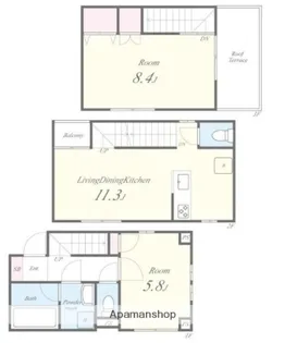 MI PATIO A棟【1階】の間取り