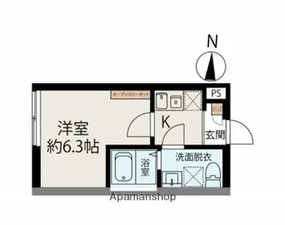パレステイル大島【4階】の間取り