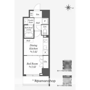 ALPHA PRIME東陽町【5階】の間取り