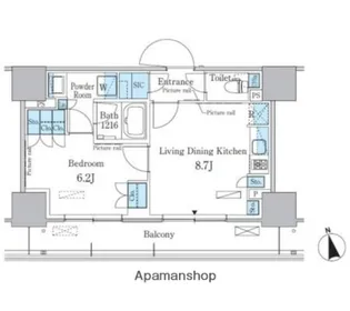 パークアクシス東陽町・親水公園【5階】の間取り