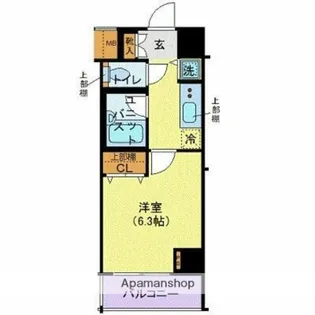 コンシェリア・デュー勝どき【6階】の間取り