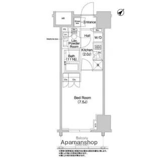 コンフォリア浅草橋【11階】の間取り