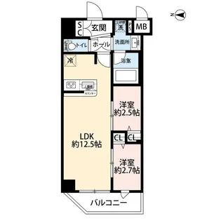 プレール・ドゥーク亀戸小村井【5階】の間取り