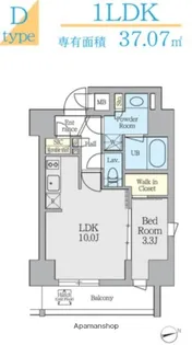 クレストコート上野【9階】の間取り
