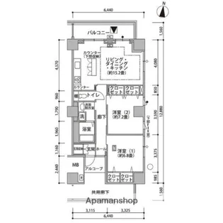 東雲キャナルコートCODAN21号棟【13階】の間取り