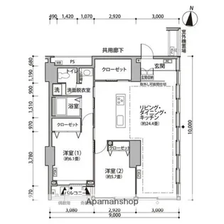 東雲キャナルコートCODAN11号棟【4階】の間取り