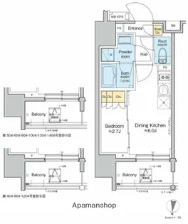 プラウドフラット亀戸ステーションプレイス【14階】の間取り