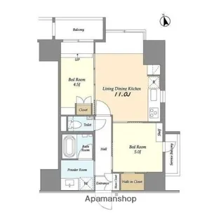 HF上野レジデンスEAST【4階】の間取り