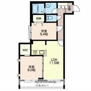 グラン イル ソーレ【2階】の間取り