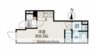 パレステイル大島【4階】の間取り