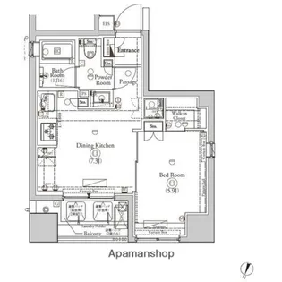 BPRレジデンス神田富山町【5階】の間取り