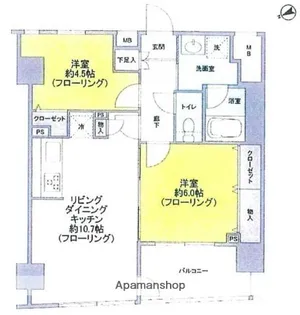 パートナーシップアパートメント【9階】の間取り