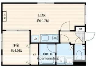 ALATO森下Ⅱ【2階】の間取り
