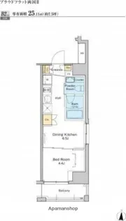 プラウドフラット両国Ⅱ【8階】の間取り