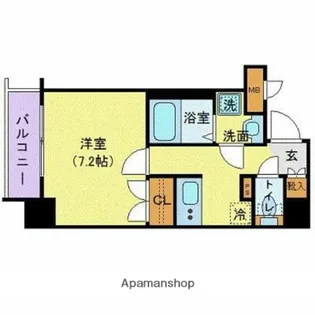 ロメック芝浦【4階】の間取り