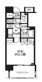 ライオンズシティ白金高輪【6階】の間取り