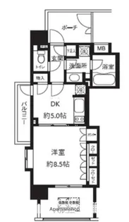 ライオンズシティ白金高輪【4階】の間取り