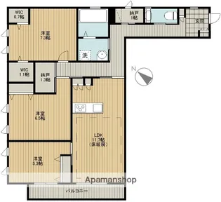 DUE WEST AZABU HOUSE【2階】の間取り