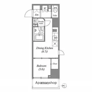 アーバネックス森下WEST【9階】の間取り