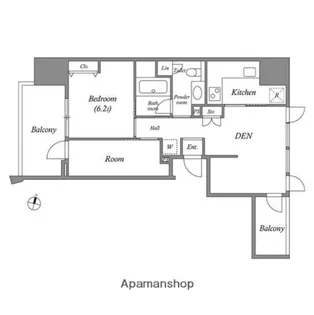 CAVANA+麻布台(729)【13階】の間取り