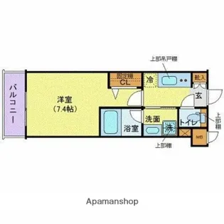ハーモニーレジデンス品川高輪【3階】の間取り