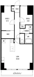 PARK MODERN 西葛西【2階】の間取り