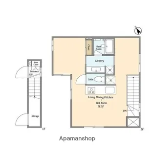TAKANAWA CUBE EAST【2階】の間取り