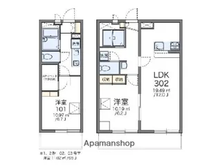 レオパレスすみだ【3階】の間取り