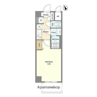 ミリアレジデンス赤坂【4階】の間取り