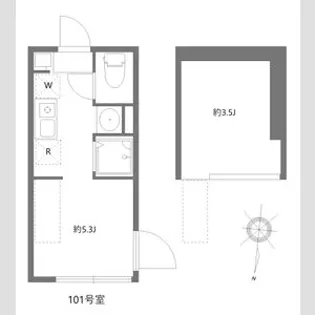 アルブル小岩【1階】の間取り