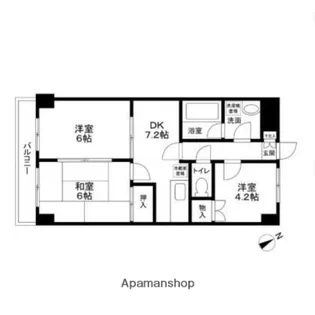 KITAKOIWA YM GARDEN【5階】の間取り