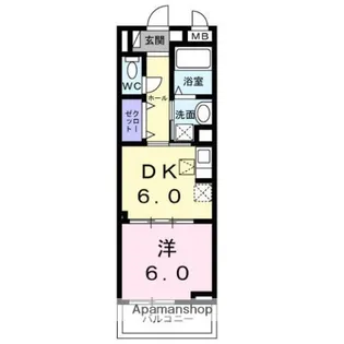 ボワ リュネール【1階】の間取り