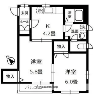 ビエナ赤坂【3階】の間取り