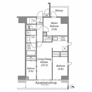 ACP RESIDENCE 浅草【8階】の間取り