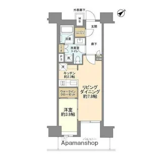 ブランズ芝浦【10階】の間取り