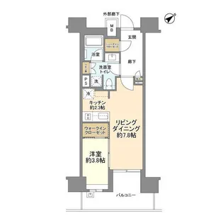 ブランズ芝浦【6階】の間取り