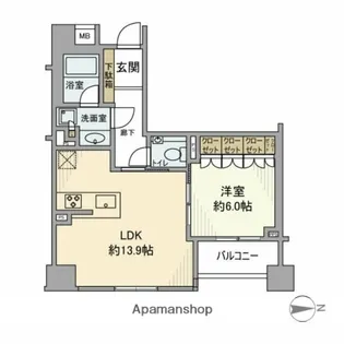 南青山マスターズハウス【6階】の間取り