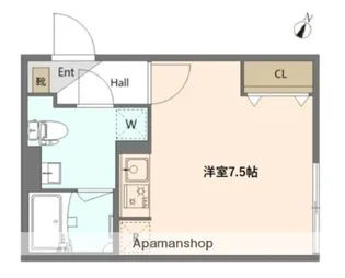 TOGGLE白金高輪【1階】の間取り