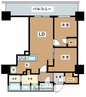 プラウドタワー平井【6階】の間取り