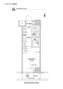 プラウドフラット錦糸町【7階】の間取り