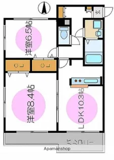 サンリッシェル【3階】の間取り