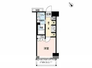 マイナビSTAYベイサイド勝どき【7階】の間取り